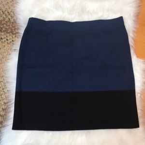 Navy & Black LOFT Sweater Skirt